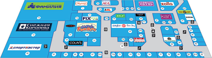 План третьего этажа тогового комплекса План третьего этажа тогового комплекса