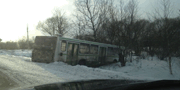 В Усть-Ижоре автобус съехал с трассы В Усть-Ижоре автобус съехал с трассы