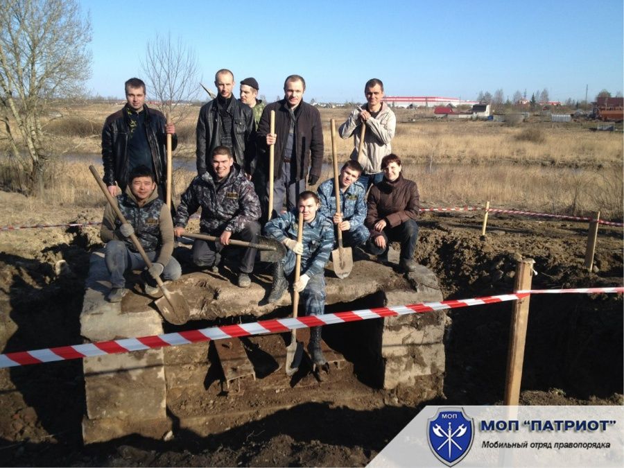 Откопан памятник ВОВ