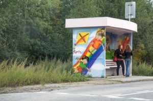 Задержан хулиган, раскрашивающий остановки