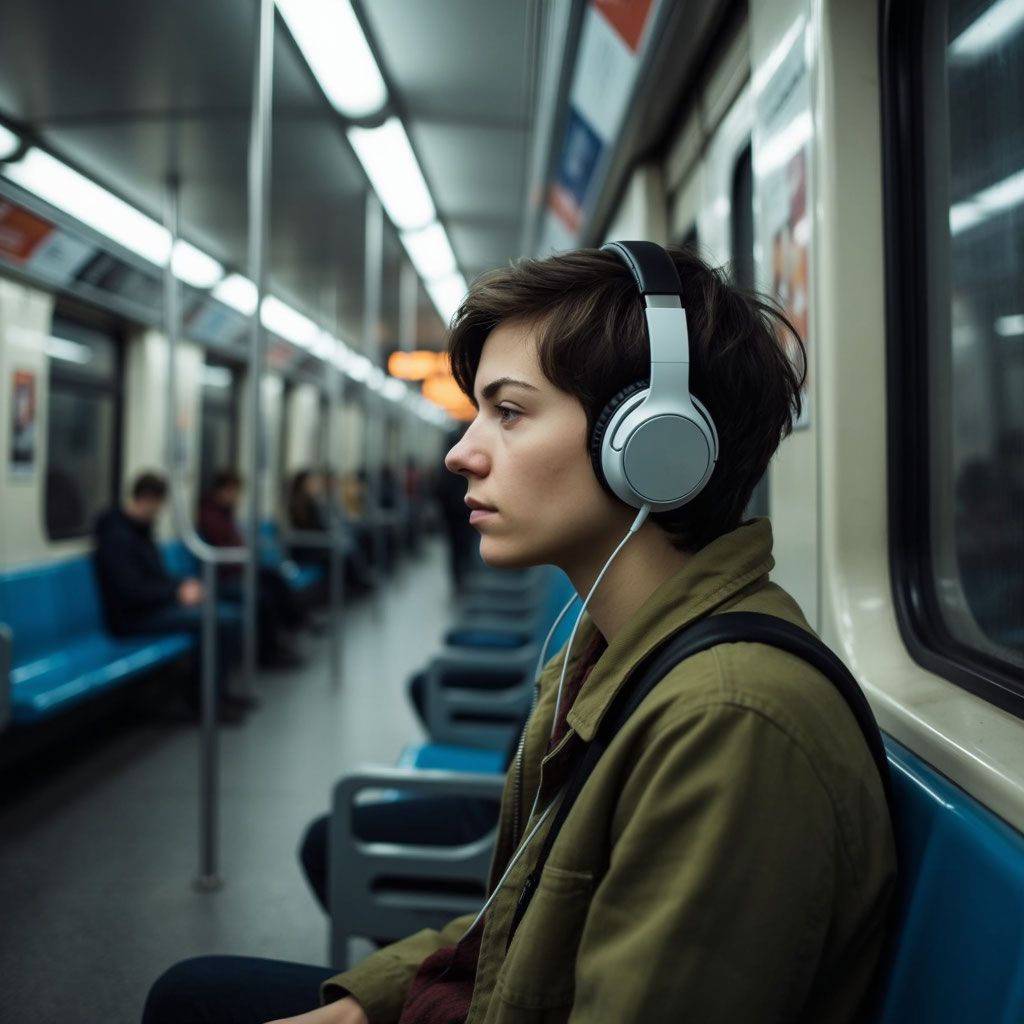 Врач предупредила об угрозе ухудшения слуха из-за музыки в наушниках в метро