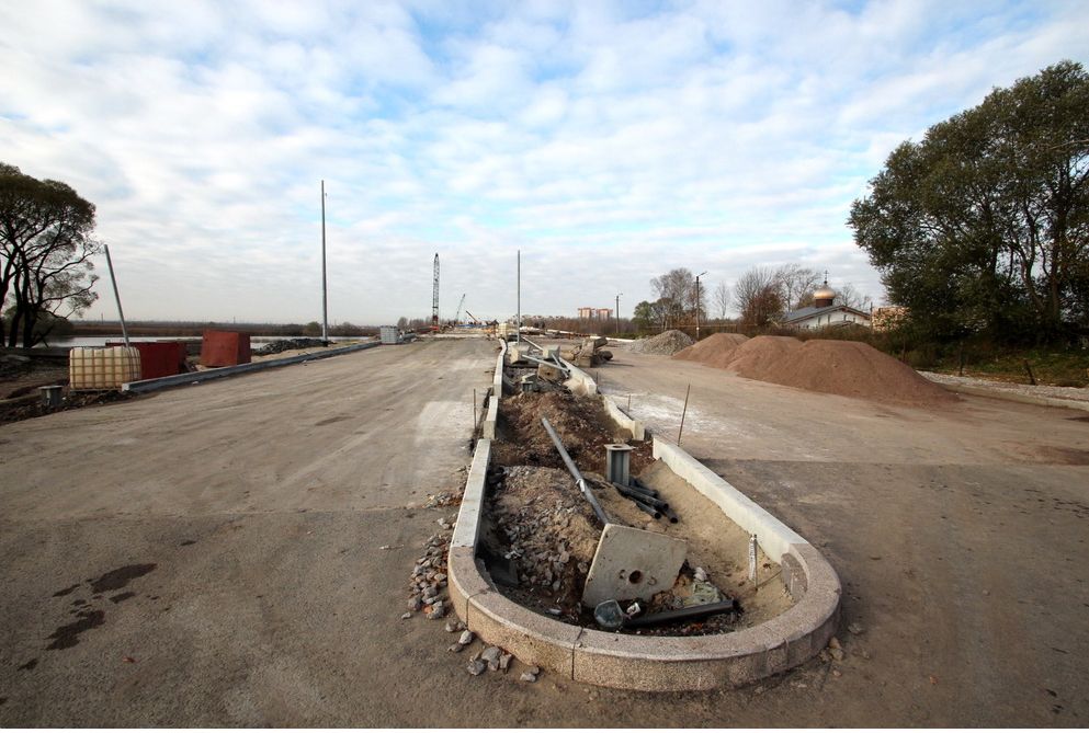 В Колпино до конца года откроют второй мост через Ижорский пруд 