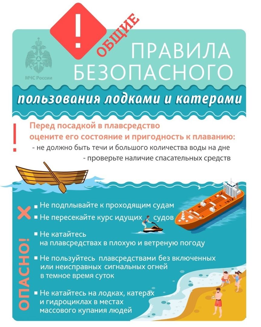 Советы МЧС России о правилах безопасности при эксплуатации надувных лодок