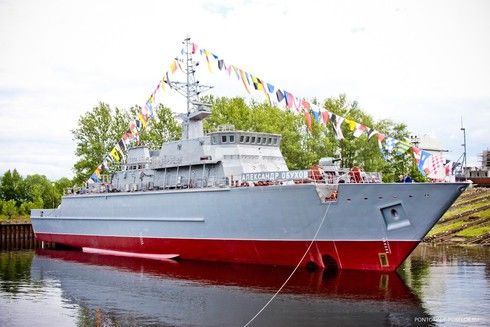 Состоялась церемония спуска на воду головного корабля противоминной обороны нового поколения "Александр Обухов" (пр. 12700) "СНСЗ" 27.06.14 Состоялась церемония спуска на воду головного корабля противоминной обороны нового поколения "Александр Обухов" (пр. 12700) "СНСЗ" 27.06.14