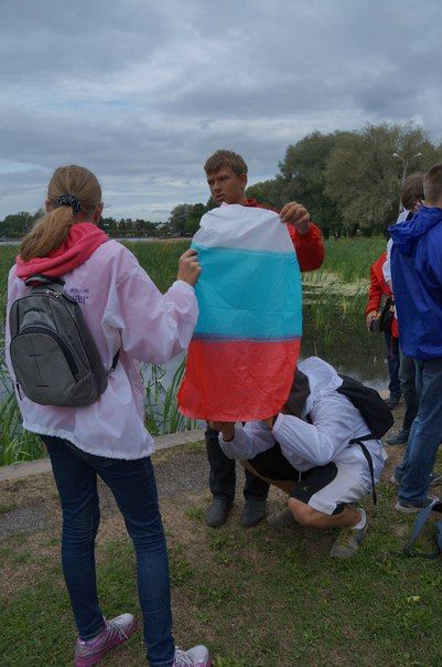 Прошла акция посвященная Дню государственного флага Российской Федерации