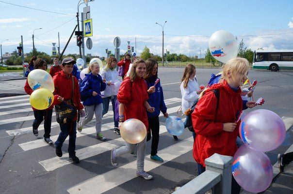 Прошла акция посвященная Дню государственного флага Российской Федерации