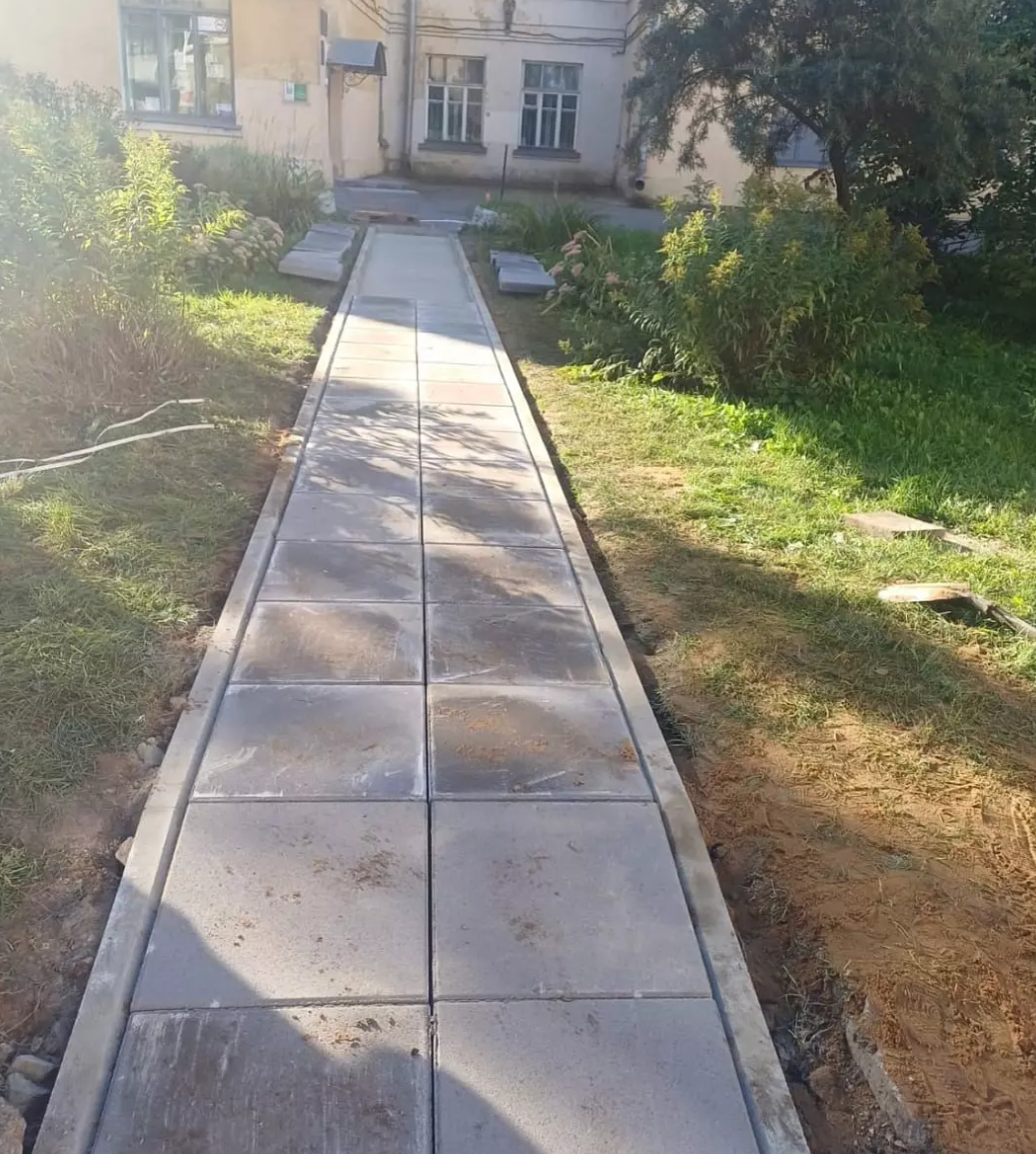 На Загородной улице отремонтировали пешеходную дорожку