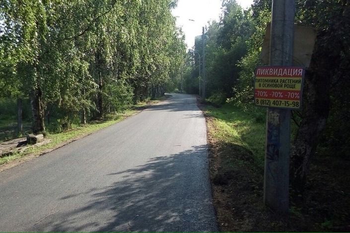 Ко дню празднования годовщины Невской битвы в поселке Усть-Ижора отремонтировали дорогу на улице 18 проезд