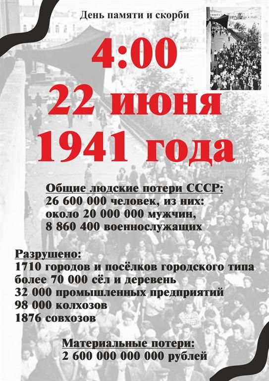 22 июня - день памяти и скорби
