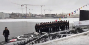Торжественная церемония поднятия Военно-морского флага на подводной лодке «Кронштадт»