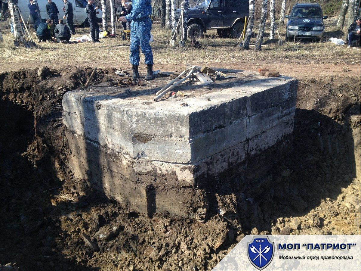 Откопан памятник ВОВ