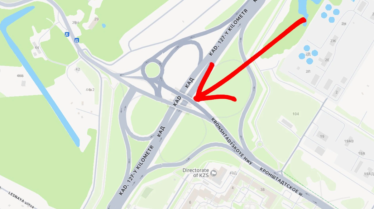 В ночь с 3 на 4 ноября будет полностью закрыто движение транспорта по съезду С8 на КАД