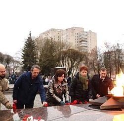 Митинг у стелы воинской славы