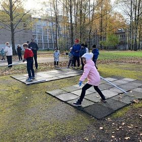 Районные соревнования «Школьная лига городошного спорта»