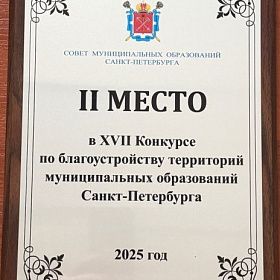 КОЛПИНСКИЙ МУНИЦИПАЛИТЕТ ОТМЕЧЕН ГРАМОТАМИ ЗА ПОБЕДЫ В КОНКУРСАХ СОВЕТА МУНИЦИПАЛЬНЫХ ОБРАЗОВАНИЙ