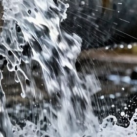 Трубу с холодной водой прорвало в Колпино