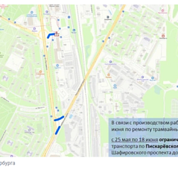 Работы добавят пробок на Московском шоссе и Пискаревском проспекте