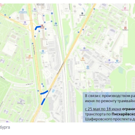 Работы добавят пробок на Московском шоссе и Пискаревском проспекте