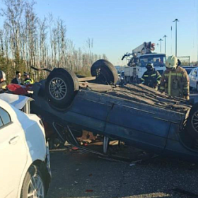 На 10 км внешнего кольца КАД в ДТП пострадали три легковых автомобиля