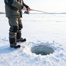 Двое рыбаков провалились под лёд озера Облуцкое