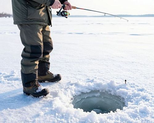 Двое рыбаков провалились под лёд озера Облуцкое