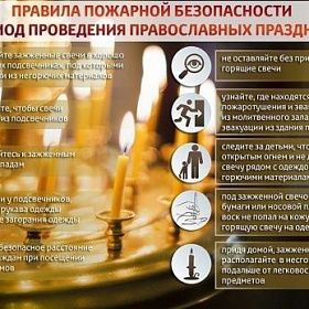 Соблюдайте правила пожарной безопасности во время празднования Светлого Христово Воскресения!