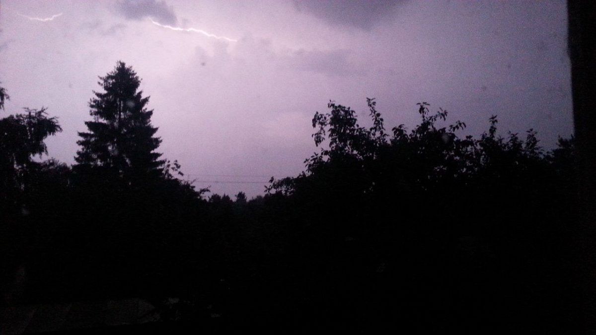 Ночная гроза напугала колпинцев