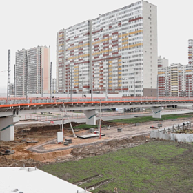 На трамвайном путепроводе «Купчино — Шушары — Славянка» начался монтаж контактной сети