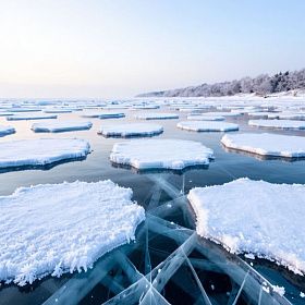 Четверо рыбаков оказались заблокированными на льдине в Финском заливе