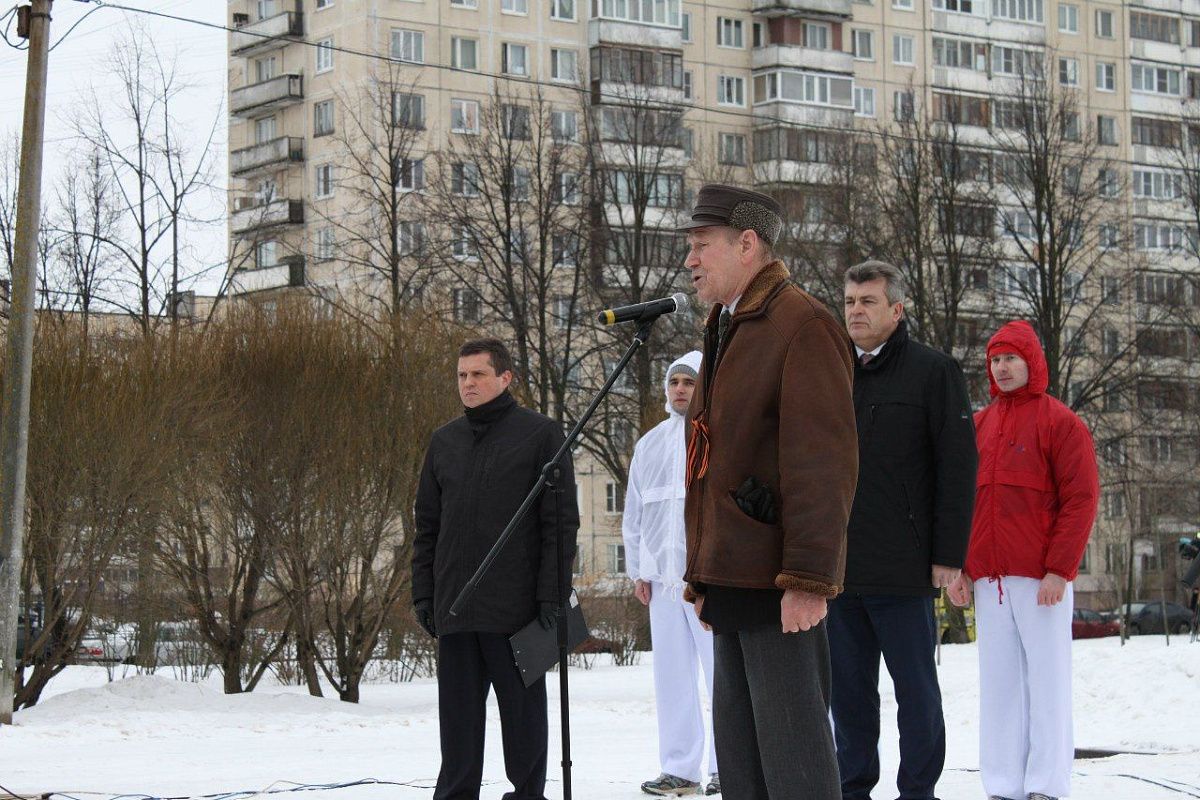 19 февраля в Колпинском районе прошла акция «Маршрут славы».