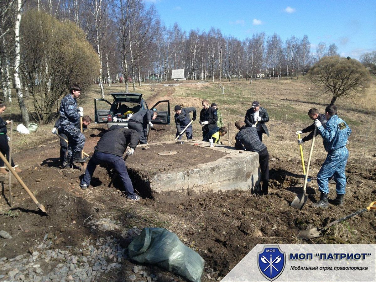 Откопан памятник ВОВ