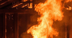 В Пушкинском районе сгорели бытовки