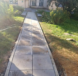 На Загородной улице отремонтировали пешеходную дорожку