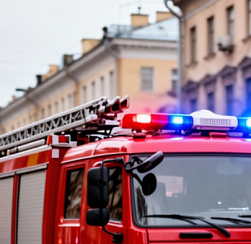 Во время пожара в автосервисе Петербурга пострадал мужчина