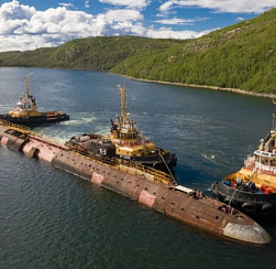 Успешно завершилась транспортировка знаменитой подводной лодки К-3 "Ленинский комсомол" 