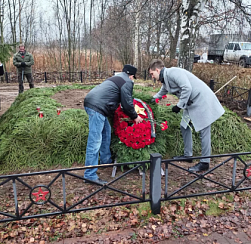 На мемориале «Ижорский таран» захоронили останки красноармейцев