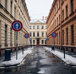 В Петербургских дворах могут появиться регулирующие движение машин знаки