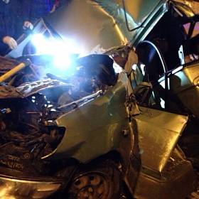 Очевидцы сообщают о аварии на Колпинском шоссе